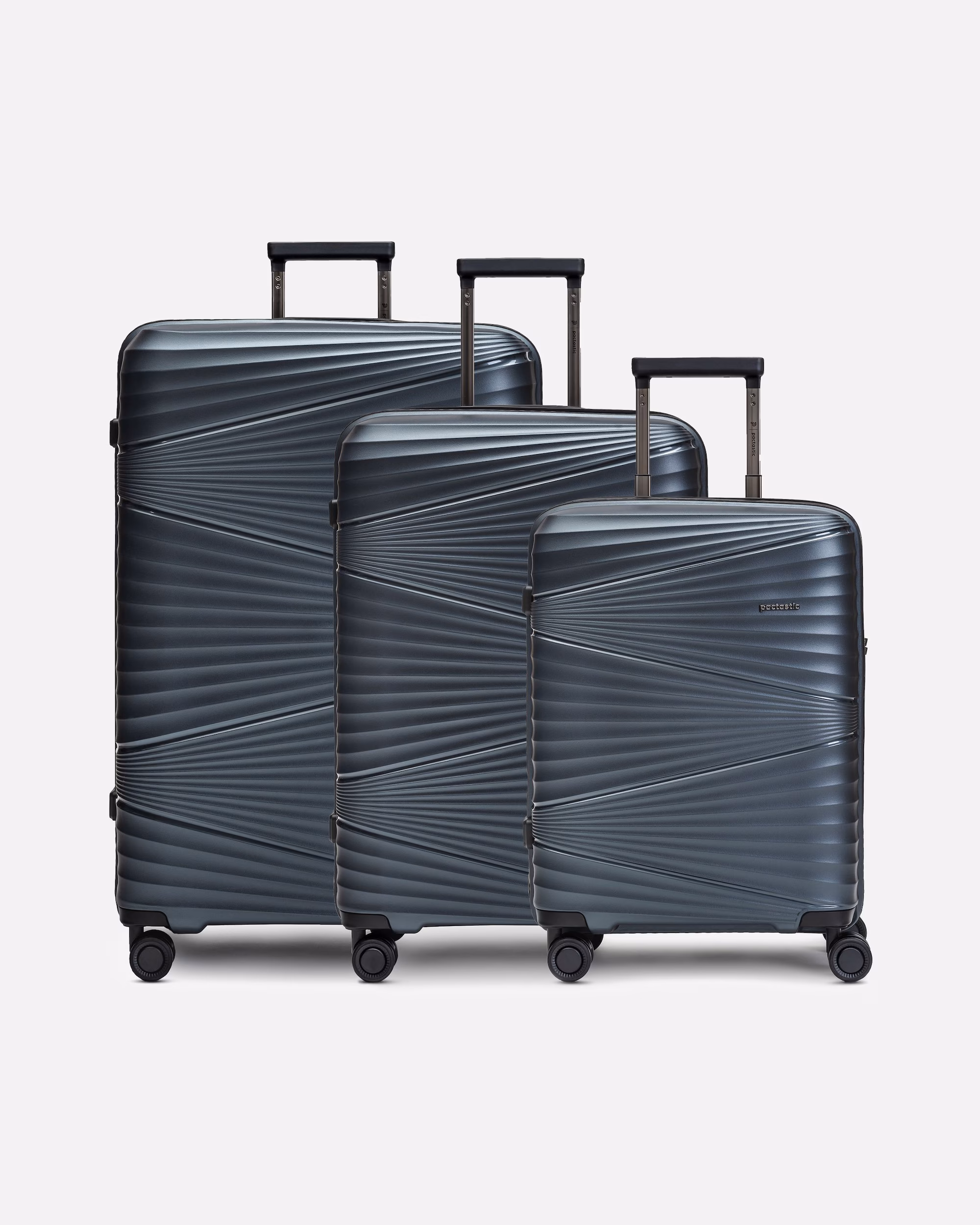 Pactastic Suitcase Collection 02 THE THREE SET 4 wheels suitcase set 3 pieces Collection 02 THE THREE SET 4 Rollen Kofferset 3-teilig