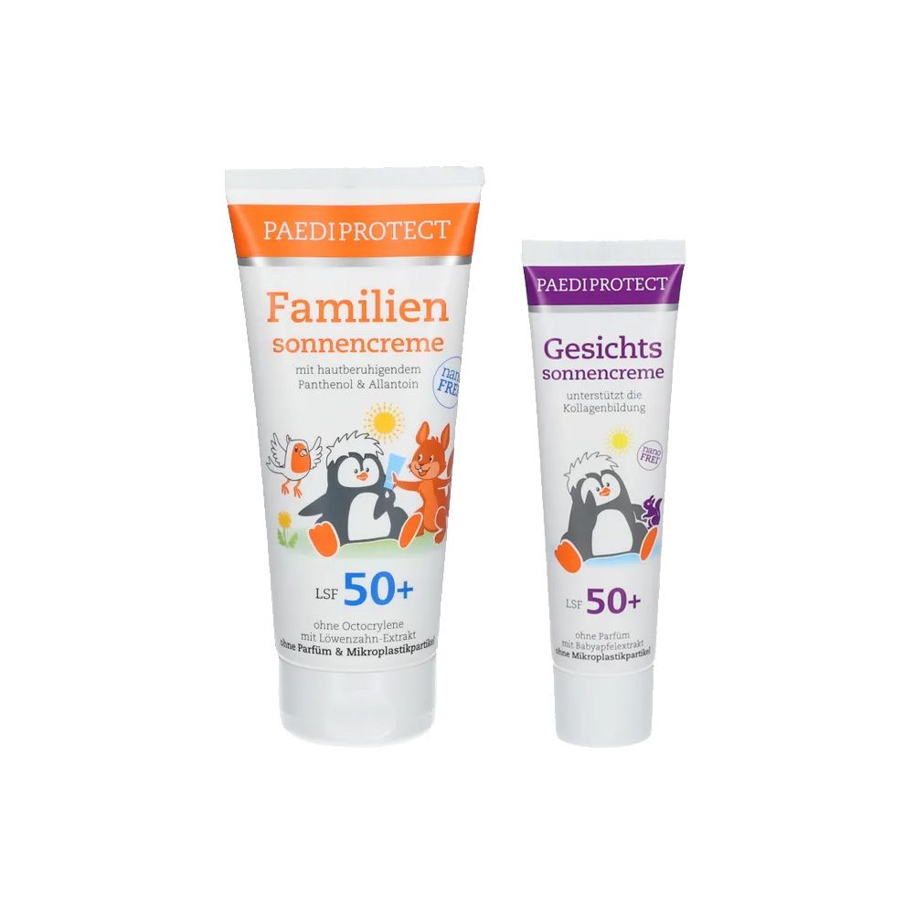 PAEDIPROTECT family sunscreen + PAEDIPROTECT facial sunscreen 200+30 ml