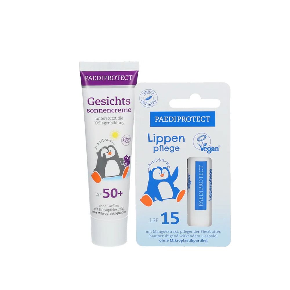 PAEDIPROTECT facial sun cream SPF 50+ + lip care with SPF 15 1 St