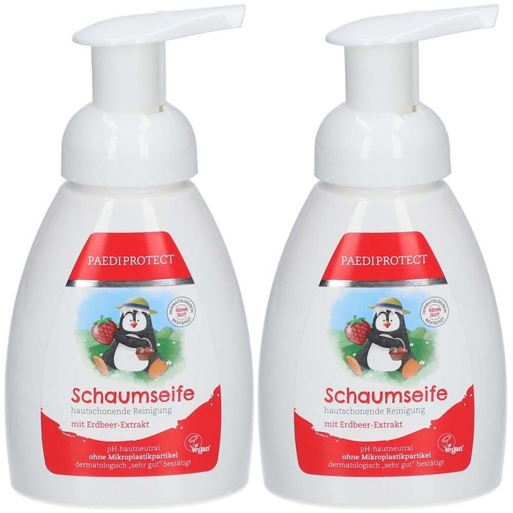 PAEDIPROTECT Schaumseife Erdbeere 2x250 ml