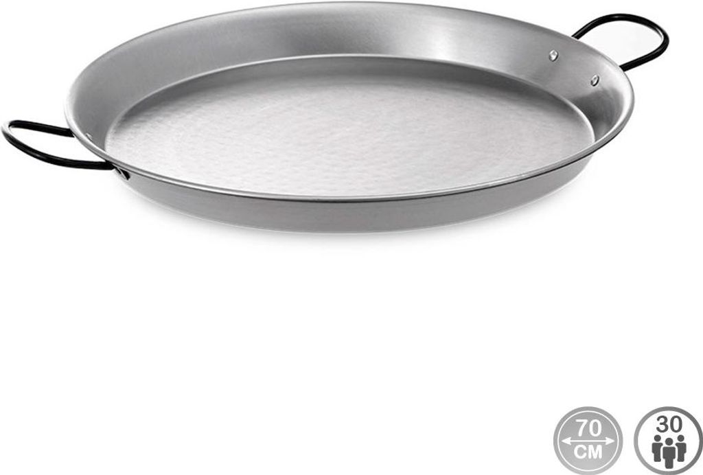 Vaello Campos Paella platter made of polished steel ø70 cm (for 30 people)