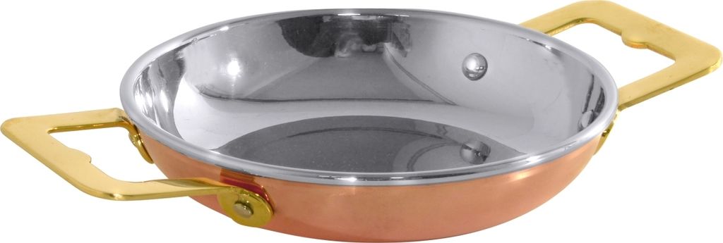 Contacto Paella pan, serving pan, stainless steel with copper, Ø 12cm, 2.5cm height