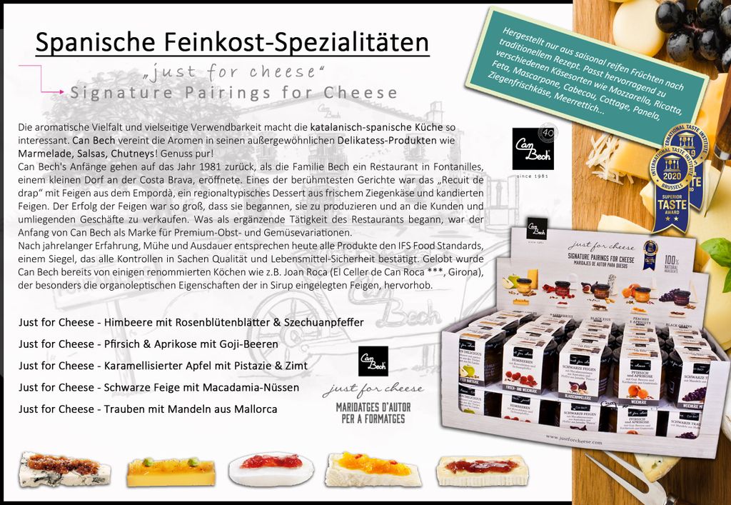Can Bech Cheese pairings, 3-fold
