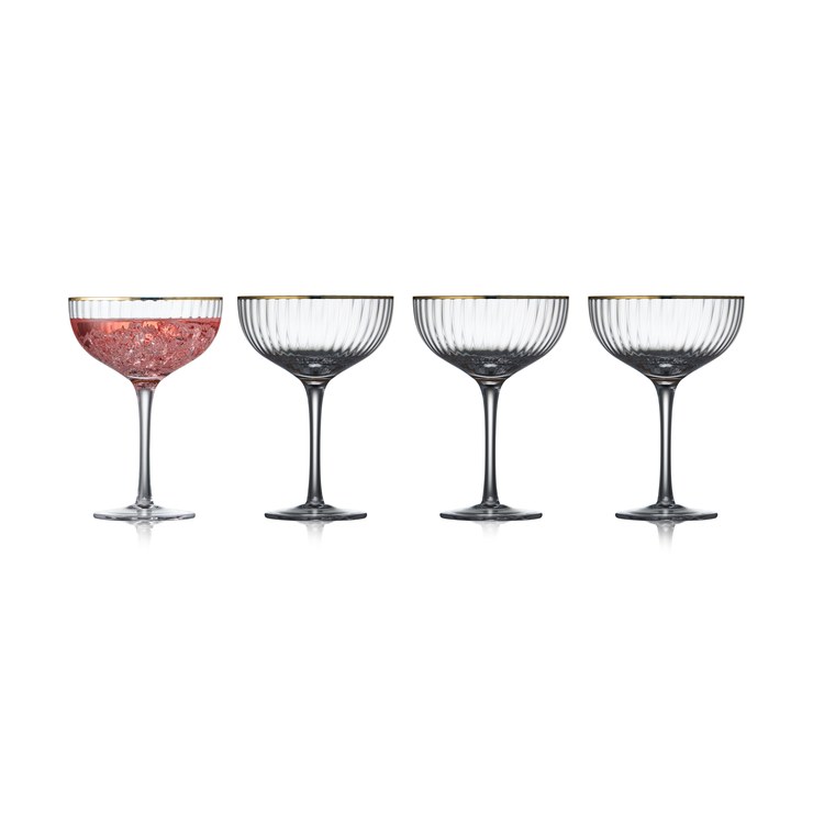 Lyngby Glas Palermo Gold cocktail glass 31.5 cl pack of 4