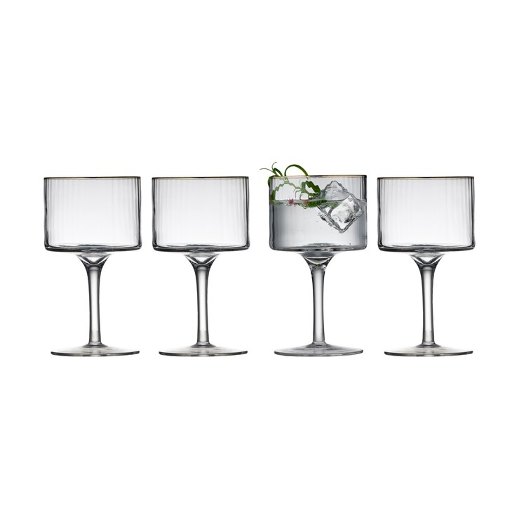 Lyngby Glas Palermo Gold Gin & Tonic glass 32 cl pack of 4