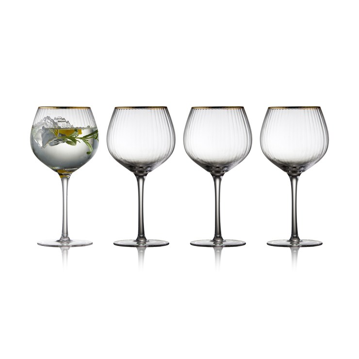 Lyngby Glas Palermo Gold Gin & Tonic glass 65 cl pack of 4