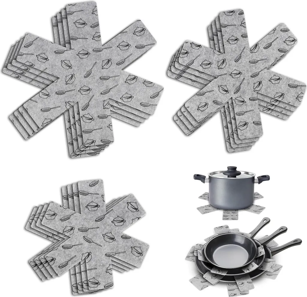 Markenlos Cookware Protector Set of 12 - High-quality polyester felt