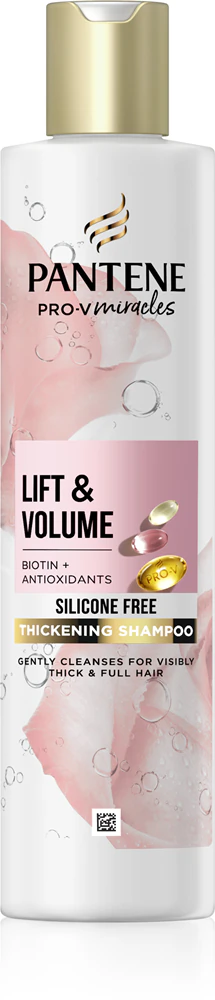 Pantene Pro-V Miracles LiftNVolume Shampoo for more hair volume for fine hair with Biotin