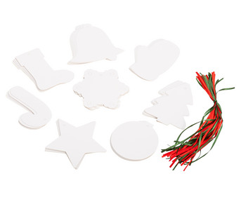 Cardboard Christmas ornaments, 48 ​​pieces