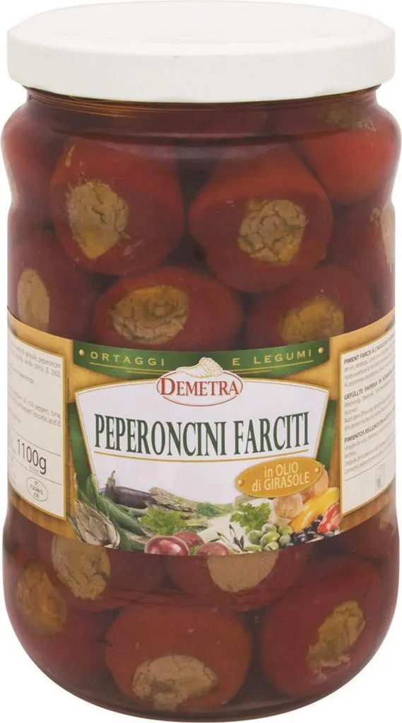 Giunti Demetra Peppers stuffed with anchovies and tuna 1550 gr. - Demetra