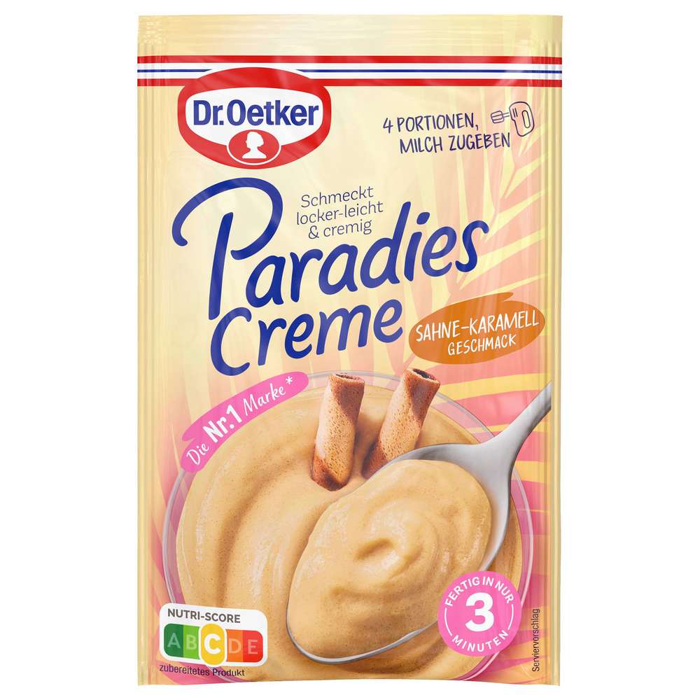Dr. Oetker Paradise cream, cream caramel