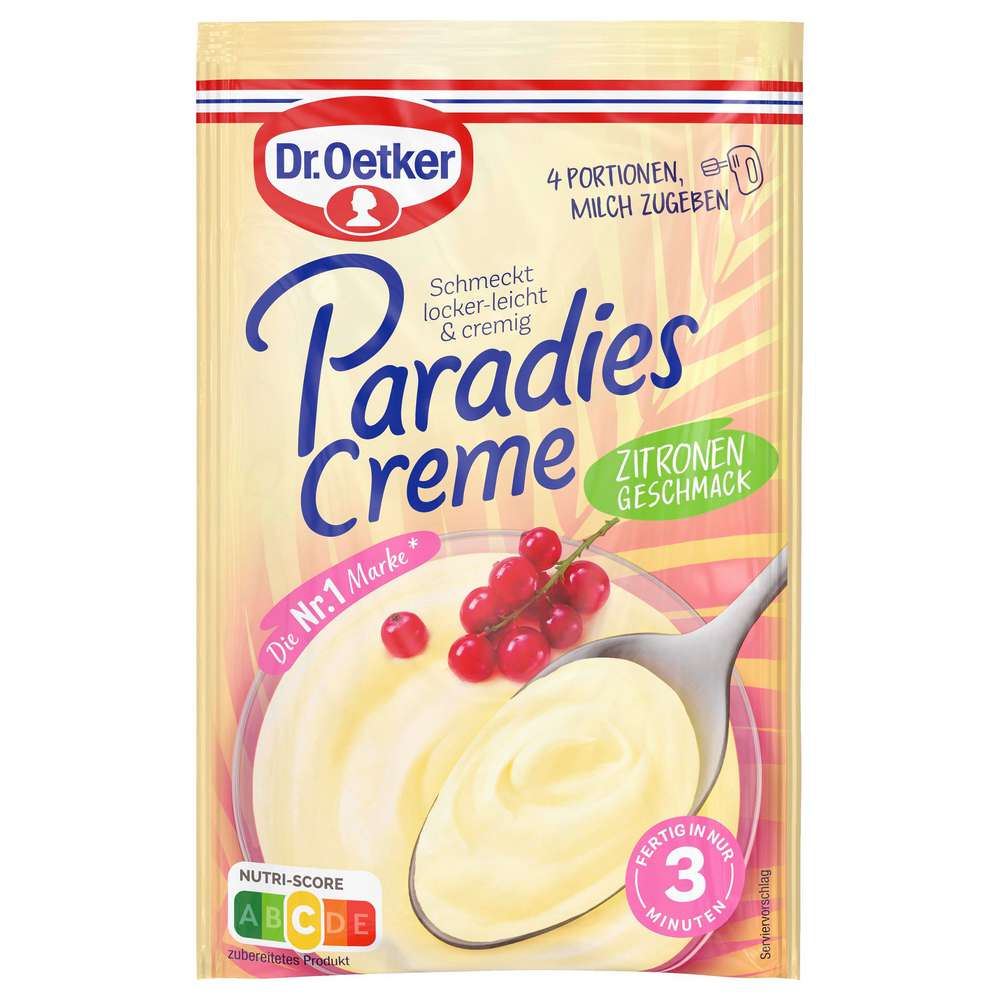 Dr. Oetker Paradiescreme, Zitrone