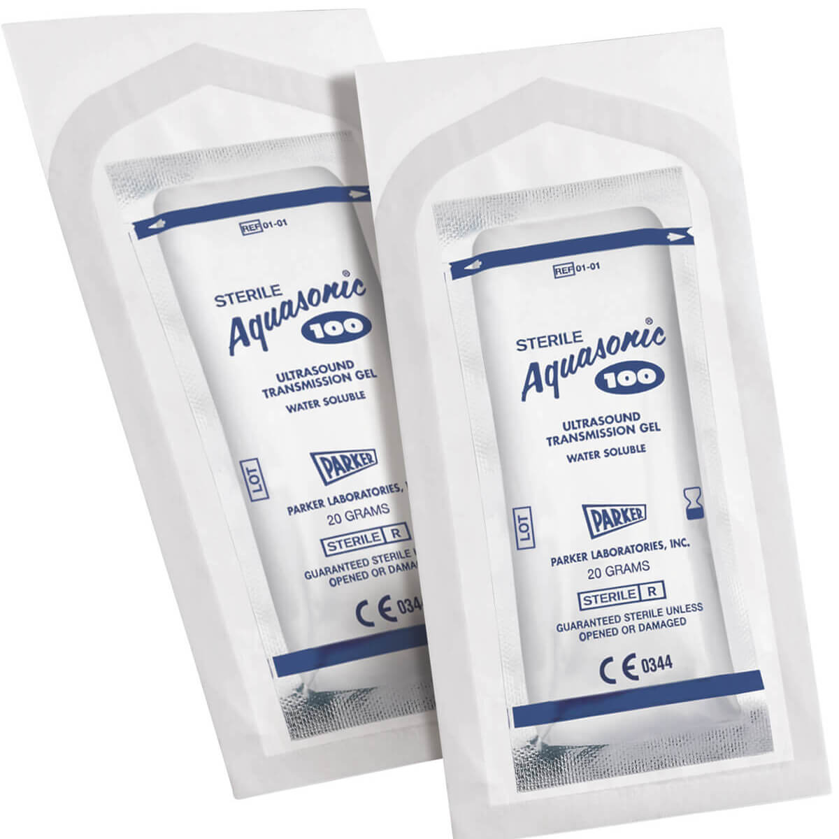 Parker Laboratories Aquasonic 100 ultrasound gel application bag 48 pieces each of  20 g