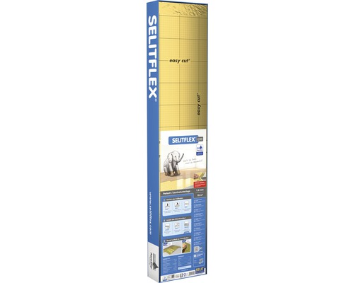Selit Parquet and laminate underlay SELITFLEX® 1.6 mm AquaStop 18 m² with overlap and adhesive strips