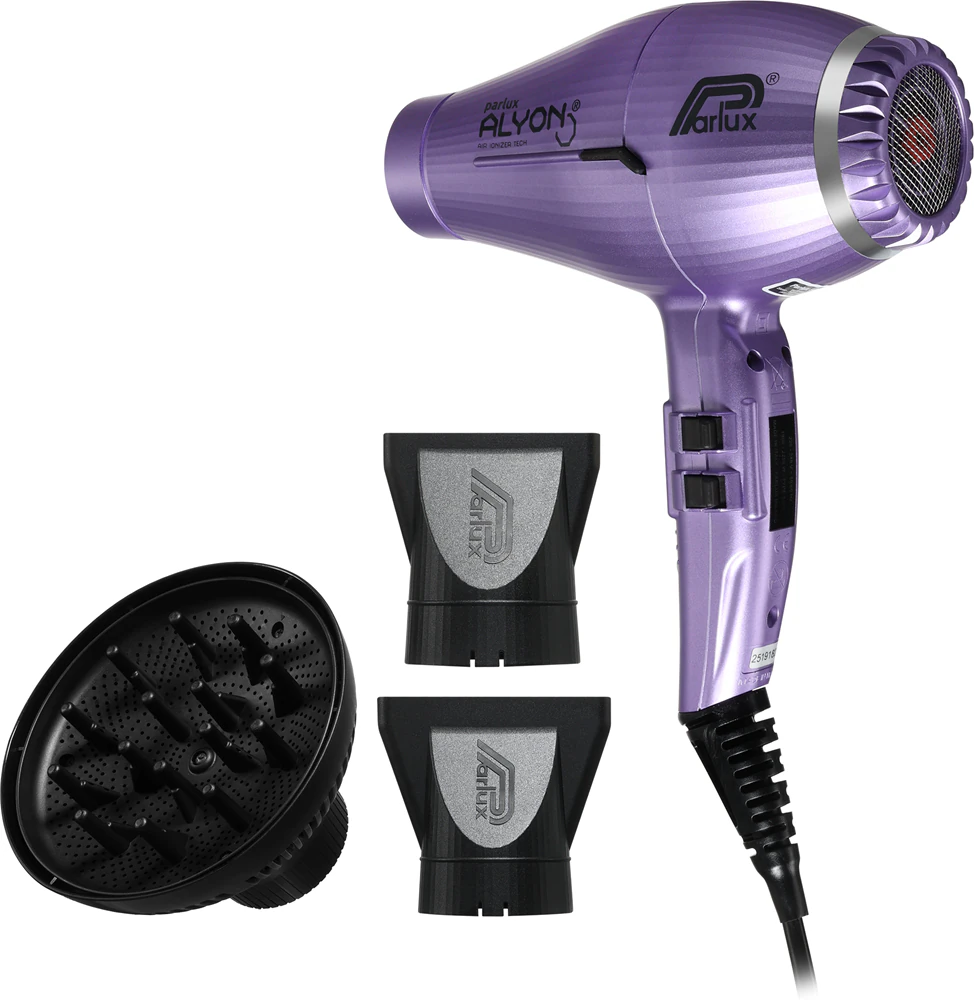 Parlux Alyon Air Ionizer Tech Lilac Edition Professional Hair Dryer with Ionizer + Diffuser