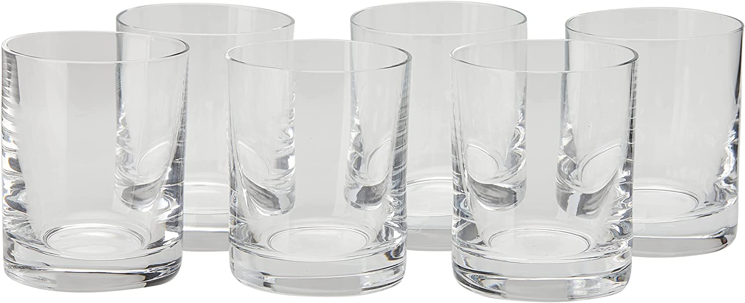 Bohemia Pasabahce 6 Cylindrical Glass Wine Goblet Glass and Liqueur Glasses