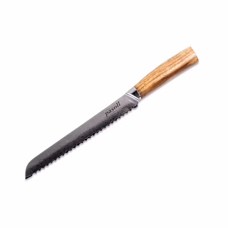 Pasoli damask bread knife, blade 20 cm