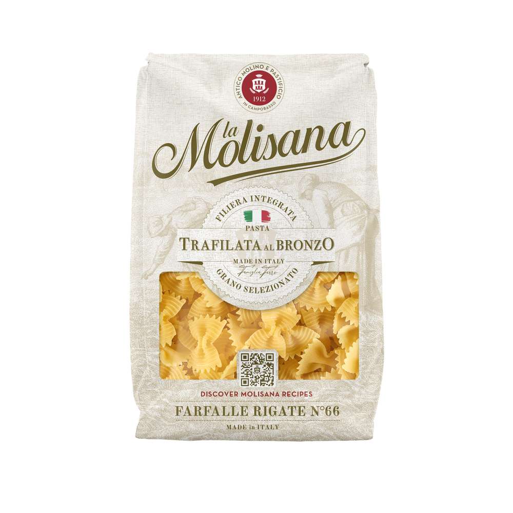 LA MOLISANA Pasta Farfalle rigate No. 66, 500 gm