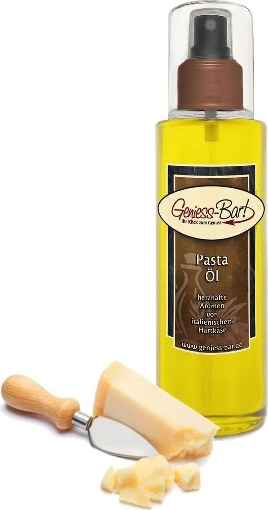 Geniess-Bar! Pasta oil spray bottle 0.26 L like hearty Italian hard cheese VEGAN pump spray