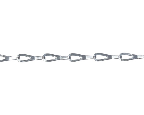 Patent chain Pösamo Ø 0.4 mm chrome-plated brass, sold by the meter