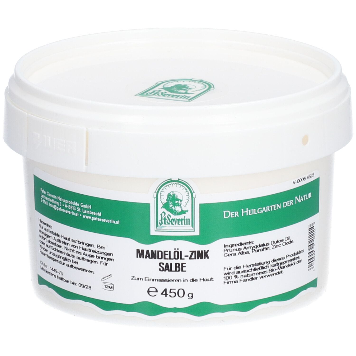 Father Severin Almond Oil Zinc Ointment 450 g