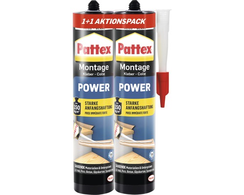 Pattex Montage Power white 370 g 1+1 promotional pack