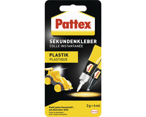 Pattex plastic liquid superglue with activator pen 2 g + 4 ml