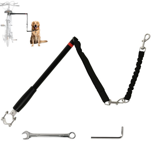 PawHut Bicycle Leash for Dogs Bicycle Dog Leash Easy Installation and Removal Dog Leash for Bicycle, Cycling, Training, Jogging, Black