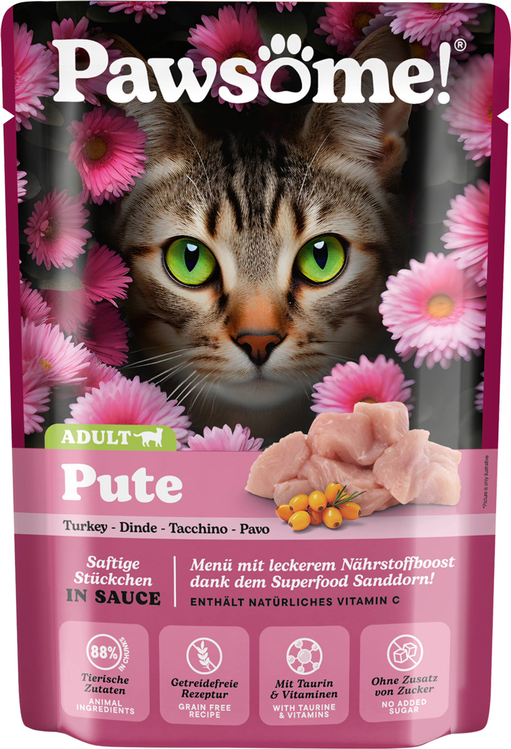 Pawsome Adult Turkey Wet Cat Food