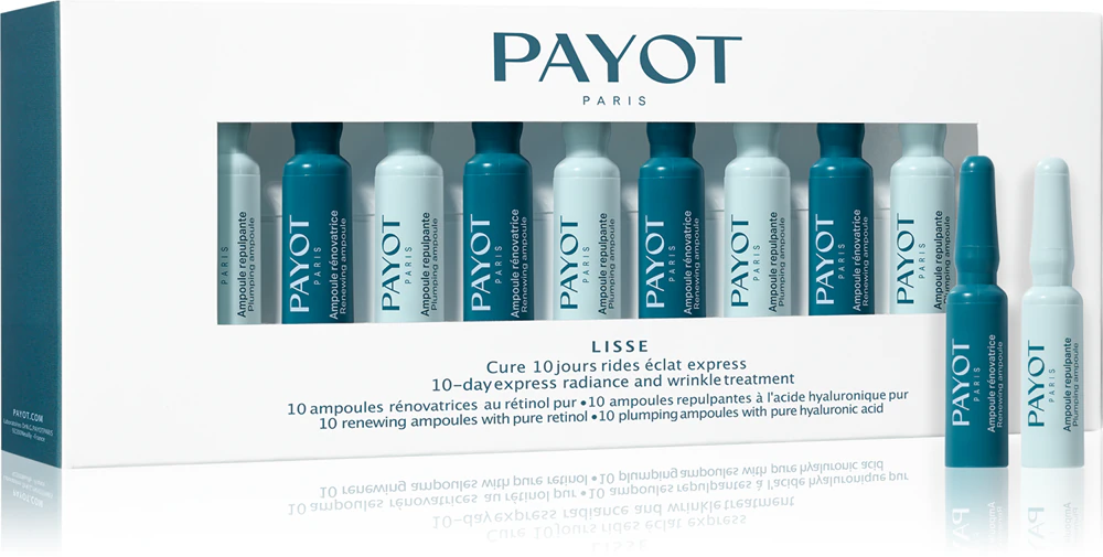 Payot Lisse Cure 10 Jours Rides Éclat Express 10-day anti-wrinkle treatment with hyaluronic acid and retinol for women