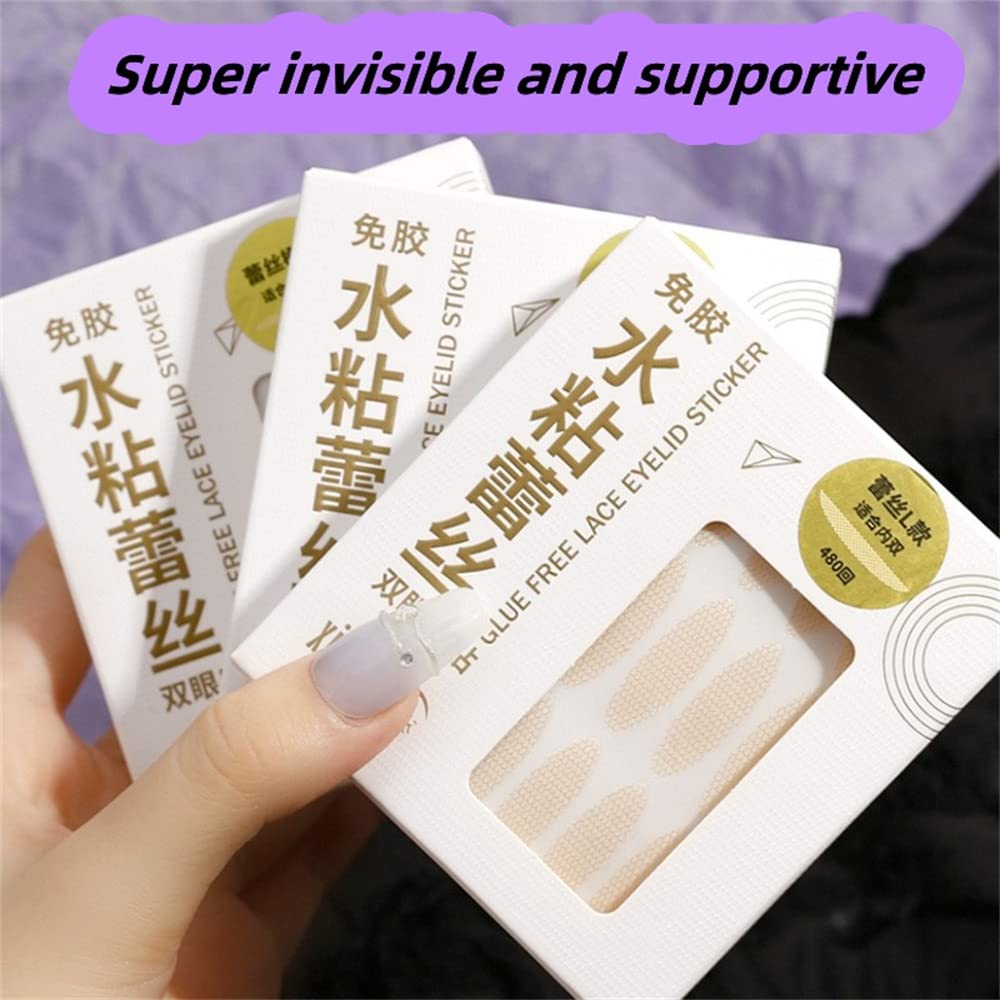 LOGRRMTH Slip-on Eyelid Tape Strips for Eyelid Lifting without Surgery Waterproof 24-Hour Hold Double Eyelid Lifting Tapes Eyelid Tape (C)