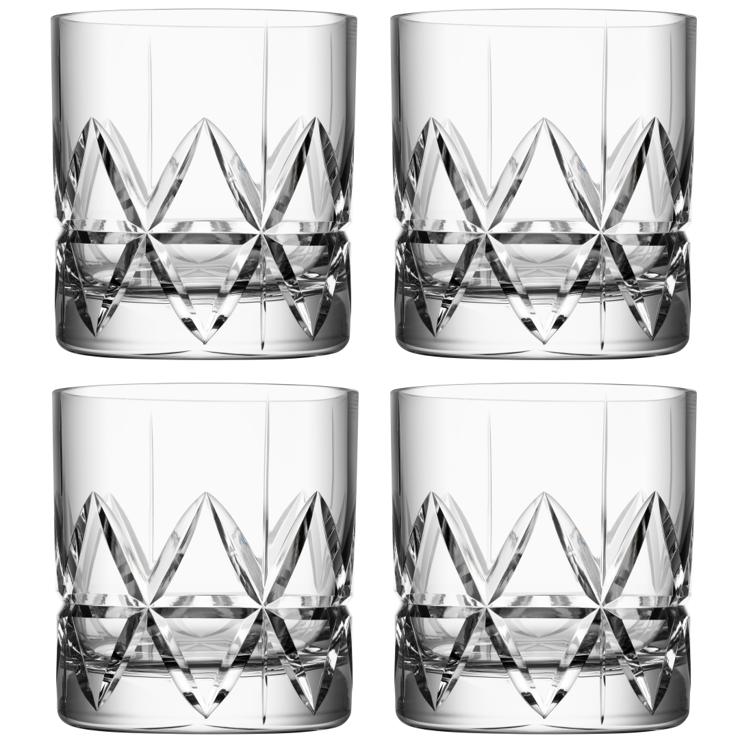 Orrefors Peak Double Old Fashioned Glass 4-Pack