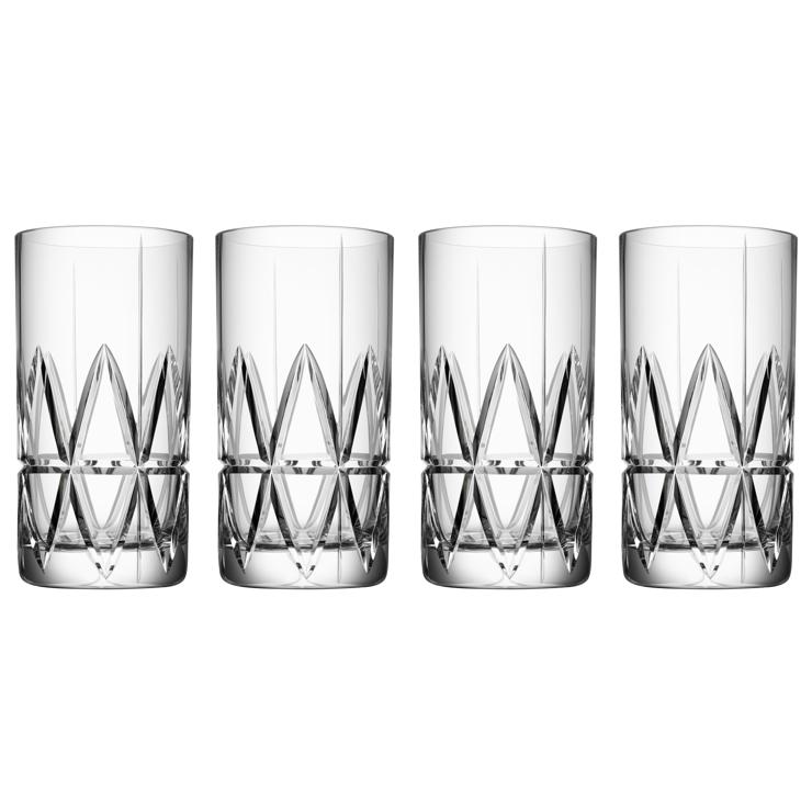Orrefors Peak Highball Glass 4-Pack
