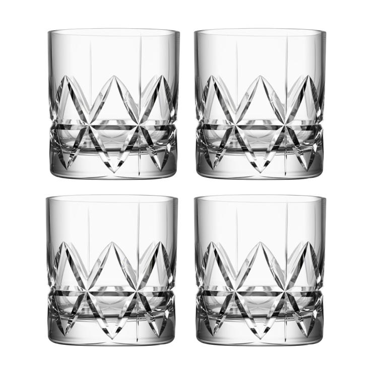 Orrefors Peak Old Fashioned Glass 4-Pack