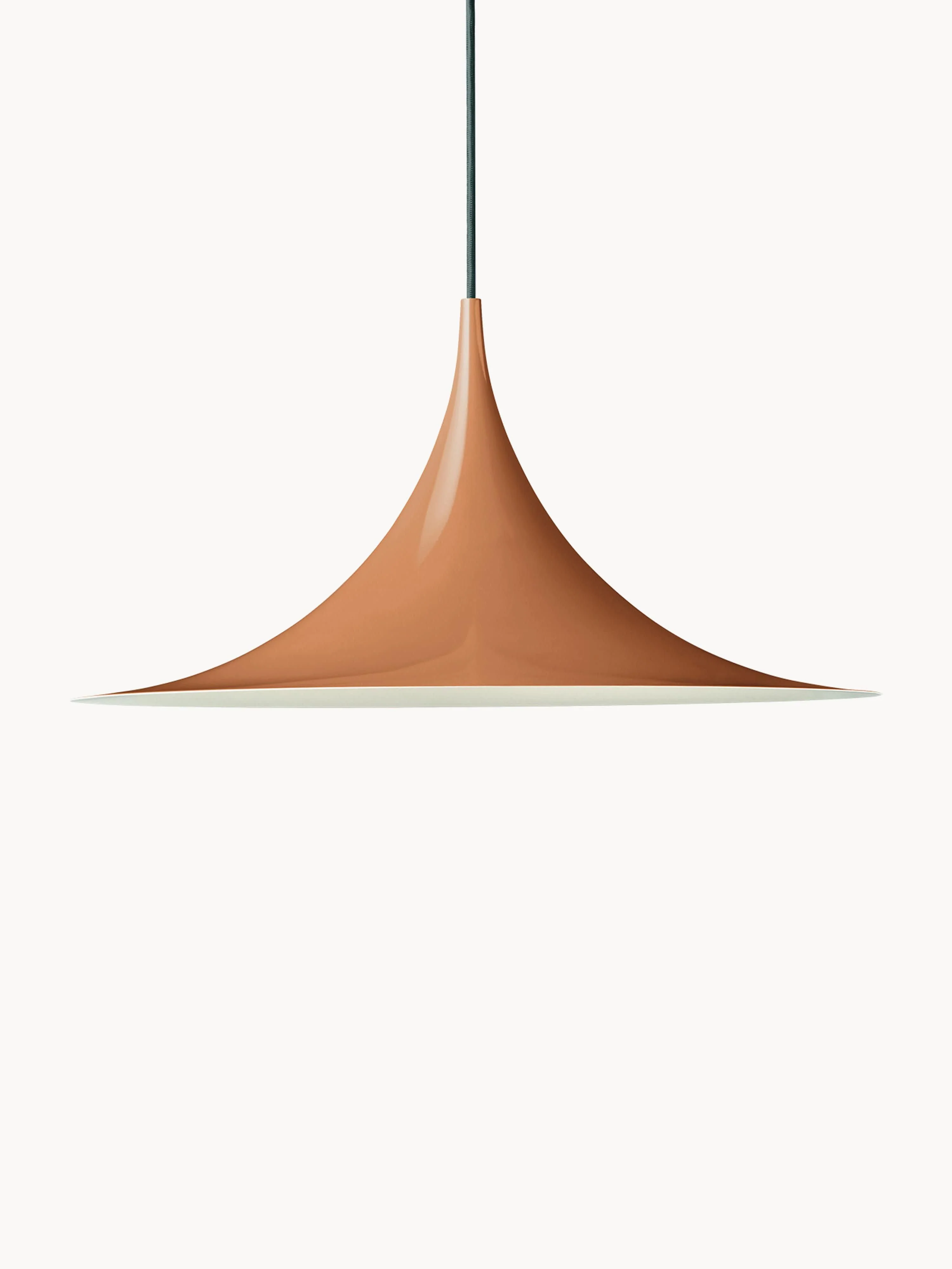 gubi Semi pendant lamp, available in various sizes, Terracotta, glossy
