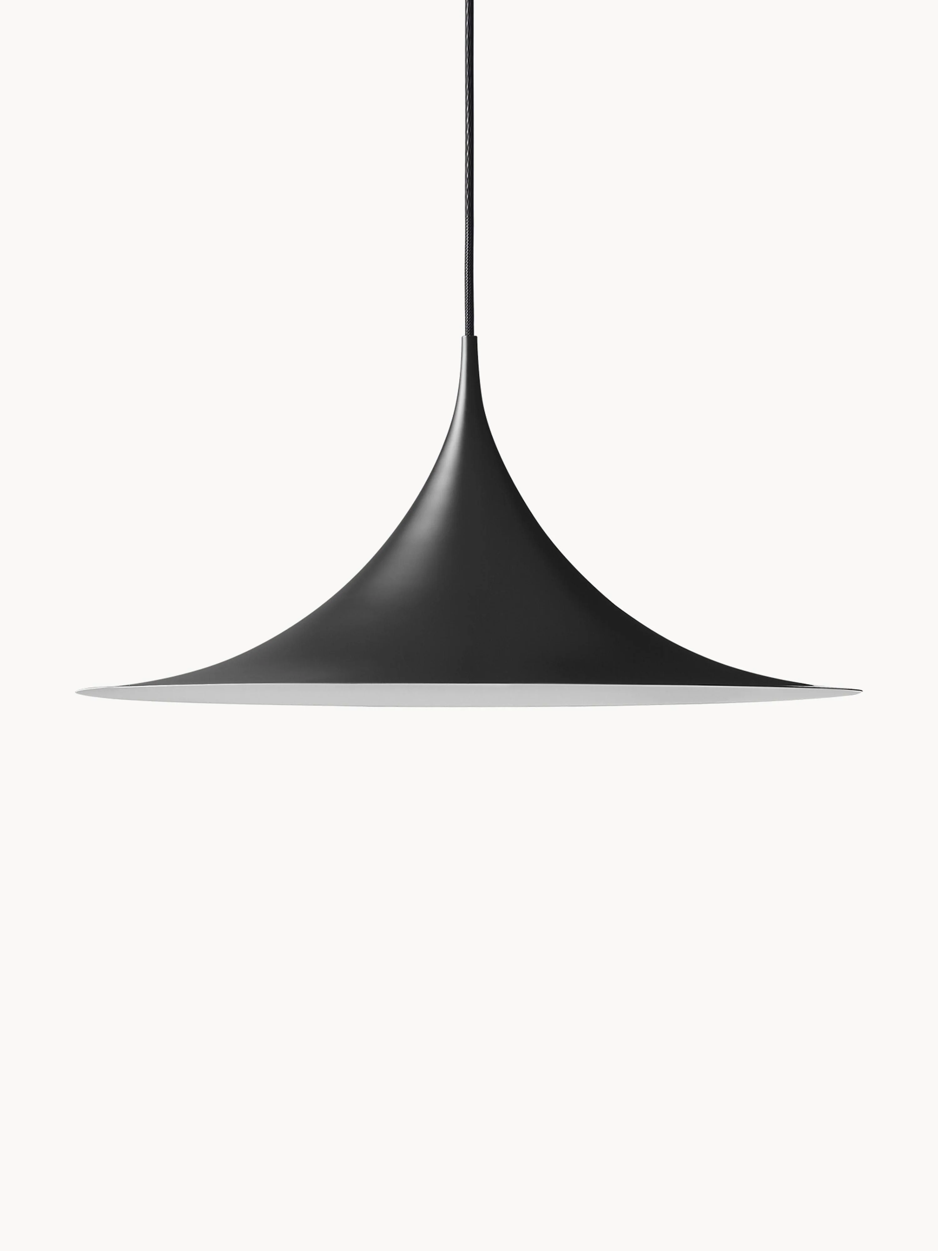 gubi Semi pendant lamp, available in various sizes, Black, matte
