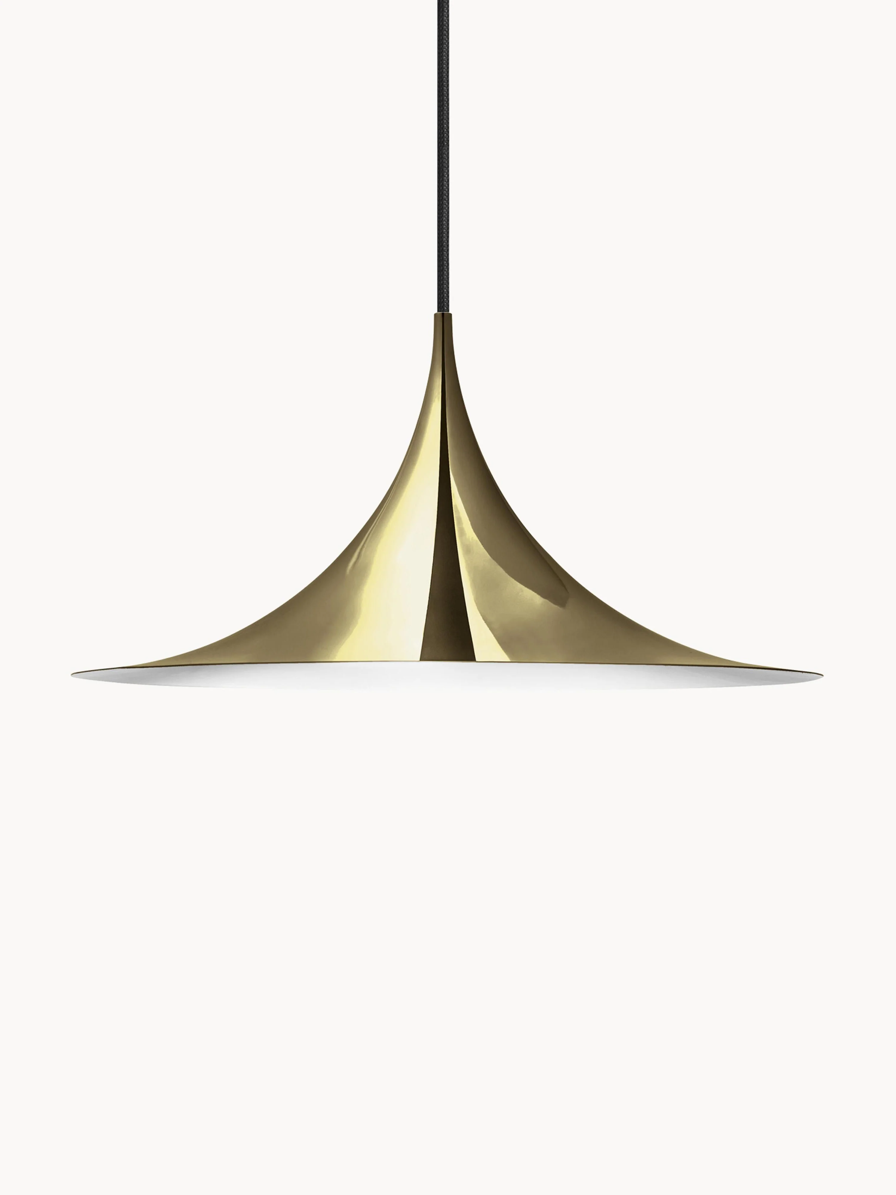 gubi Semi pendant lamp, available in various sizes, Gold-colored, shiny