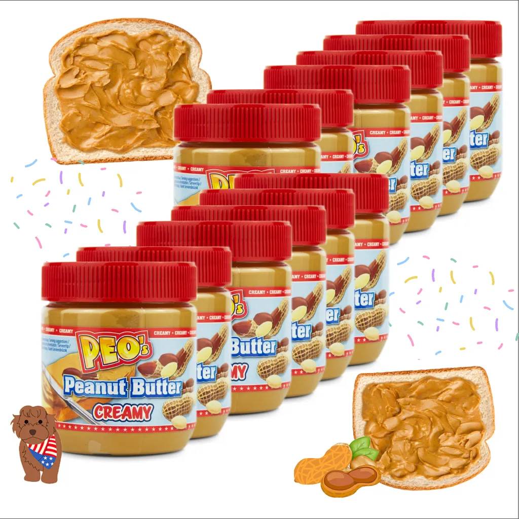 TSI Consumer Goods PEOs Peanut Butter Creamy Peanut Butter 12 x 350g Extra Smooth - Value Pack