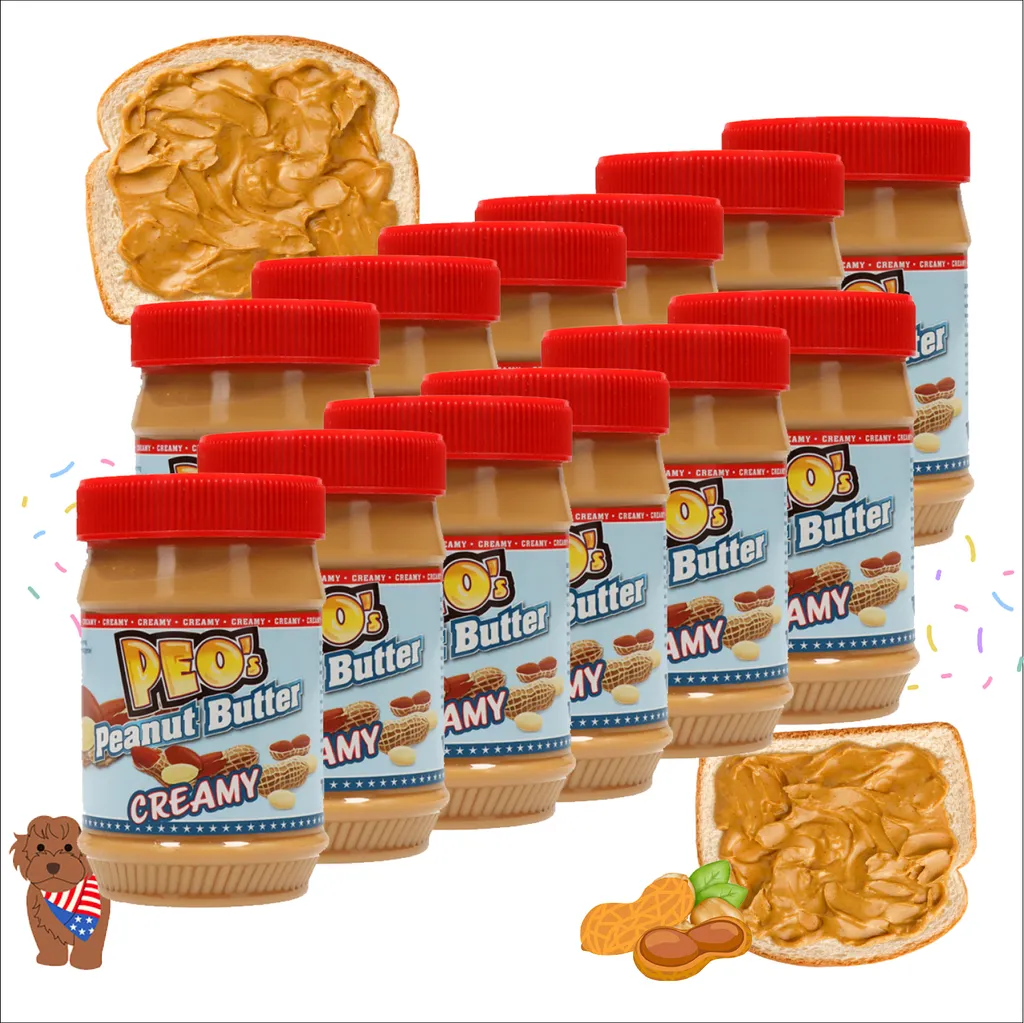 TSI Consumer Goods PEOs Peanut Butter 12 x 510g Creamy peanut butter made from roasted peanuts