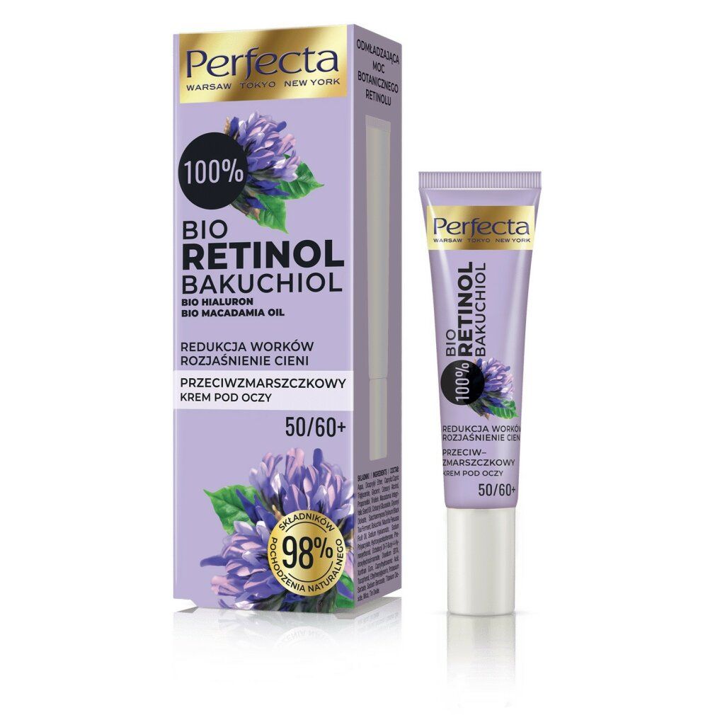 Perfecta 100% Organic Retinol 50/60+ Anti-Wrinkle Eye Cream - 0,015 l
