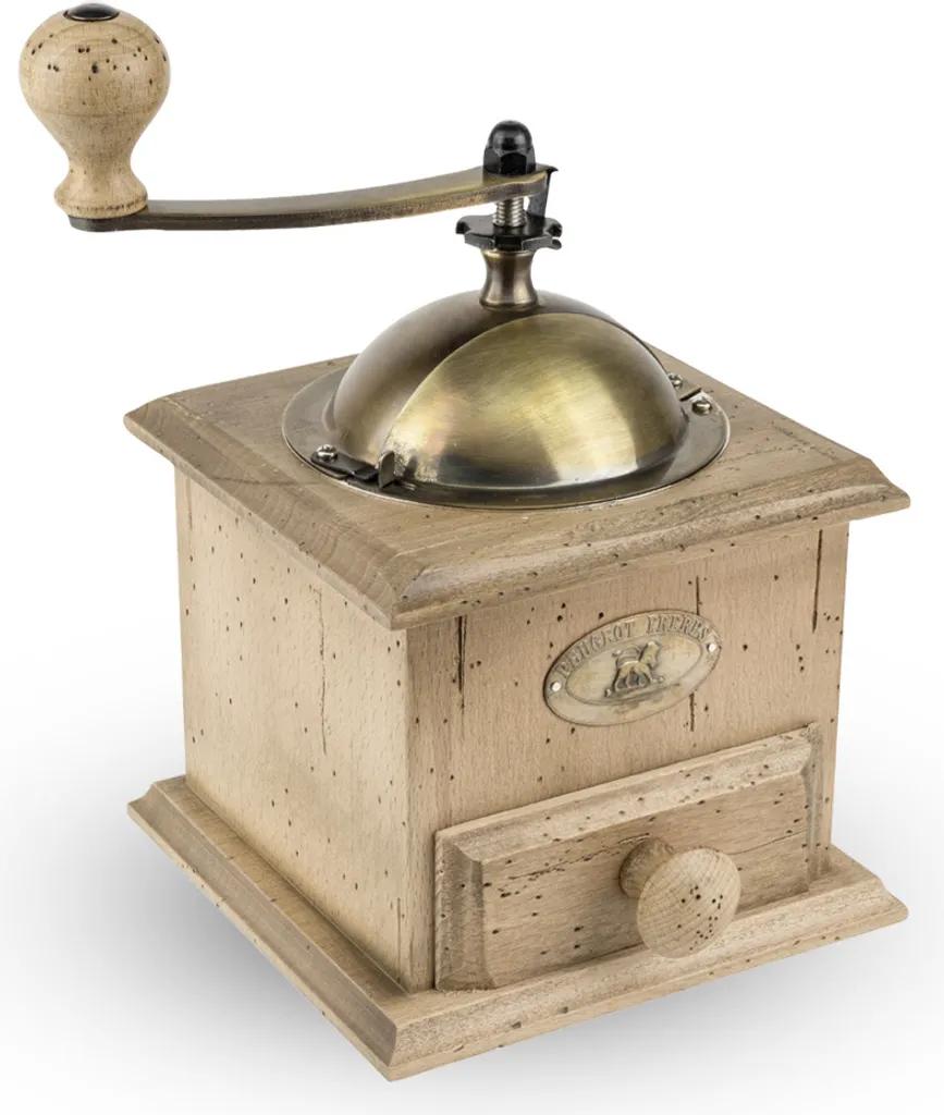 PEUGEOT Coffee Grinder ANTIQUE 21cm Beechwood Stainless Steel Manual Hand Coffee Grinder
