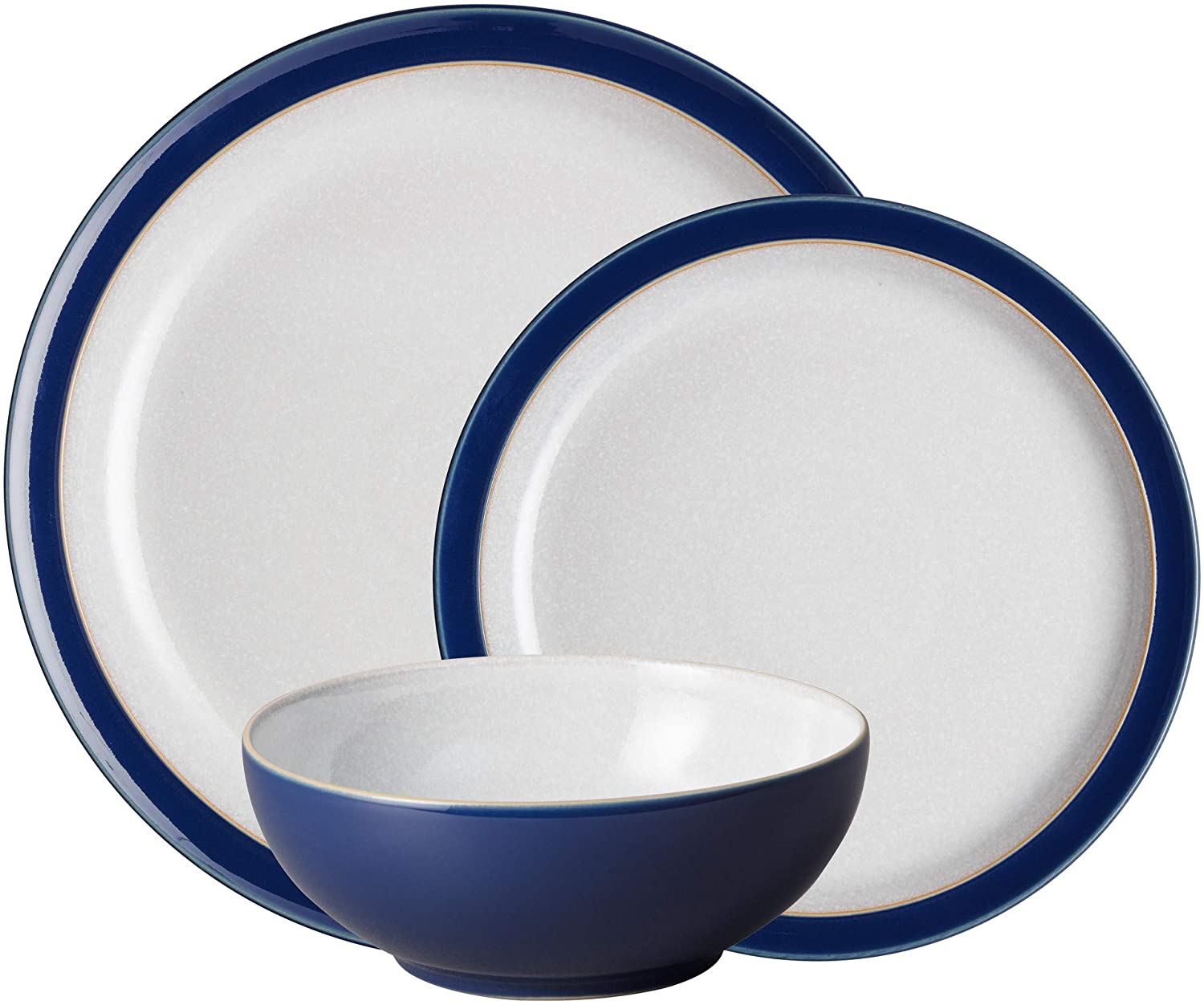 Denby Elements 12-Piece Dinnerware Set, Dark Blue