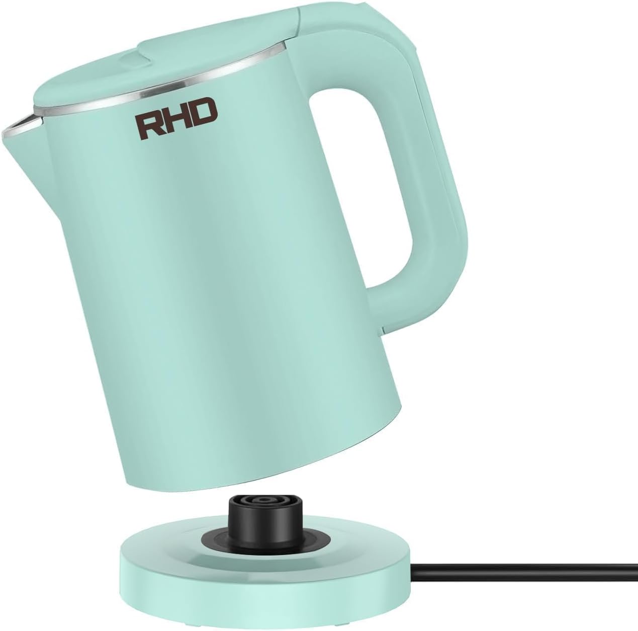 0.8 L Small Electric Kettle for Boiling Water, Stainless Steel Travel Kettle, 1000 W Fast Boil Teapot, Boil-Dry Protection, Auto Shut-Off, Perfect for Travel Cooking, Coffee, Tea (Green)