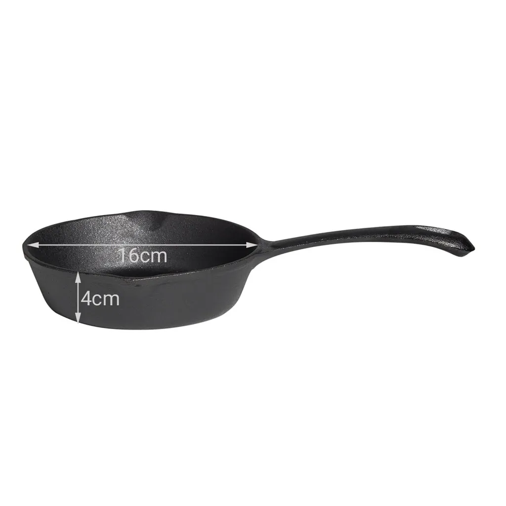 ALLGRILL Cast iron pan with handle, Ø 16 x 4 cm