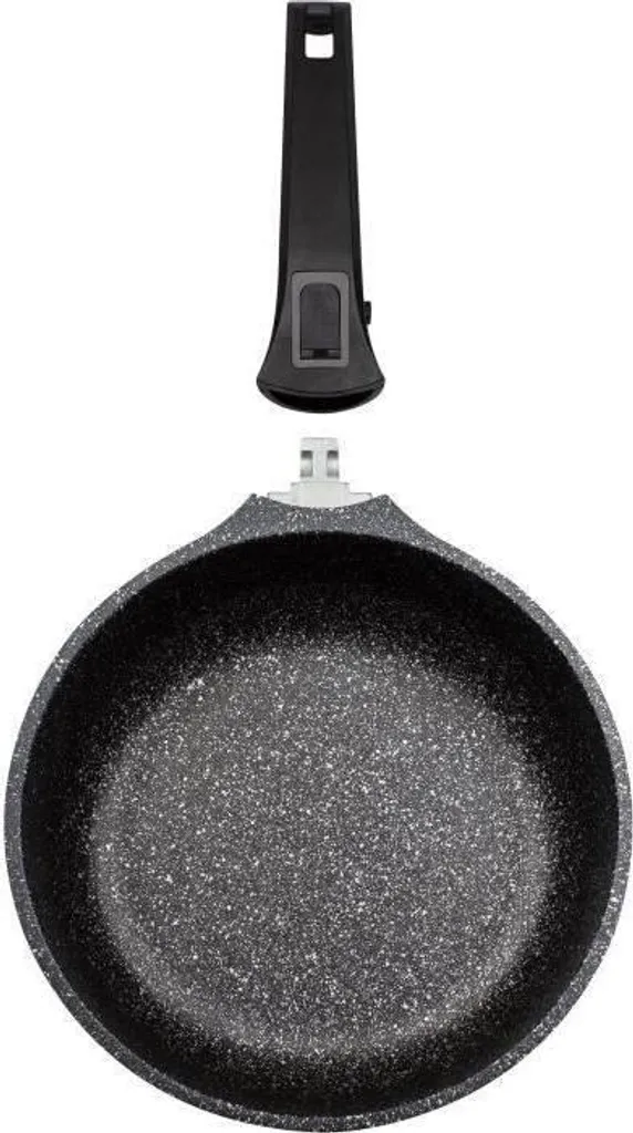 GSW EASY CLICK cast aluminum frying pan, 32 cm, induction compatible, VITAFLON GRANIT non-stick coating, removable handle