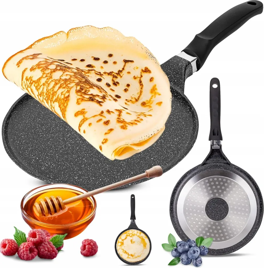 Kamille Pancake pan, 28 cm, non-stick, induction/gas, chamomile