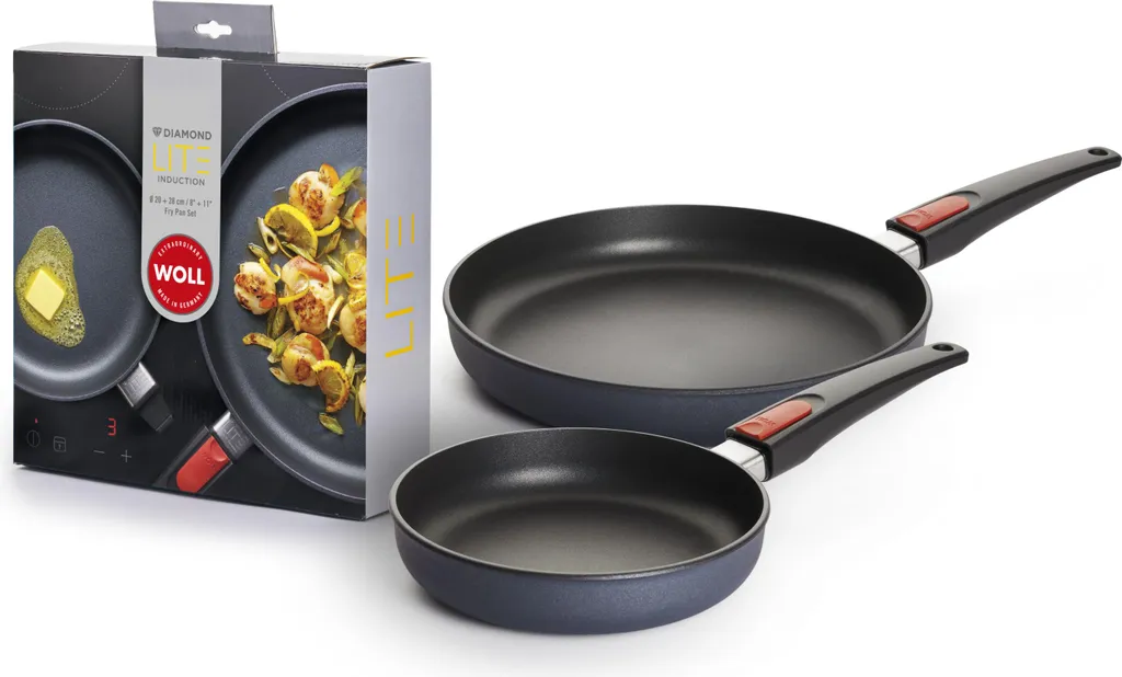 WOLL DIAMOND LITE grey frying pan set