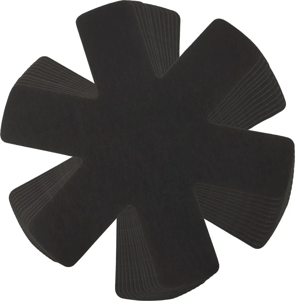 Markenlos Felt pan protectors - 12 pieces - Black - 38 cm
