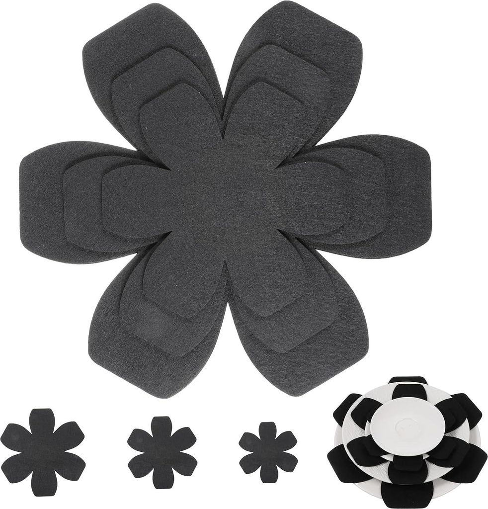 Markenlos Pan protectors - Scratch-free protection - Set of 6 - Grey - Polyester felt