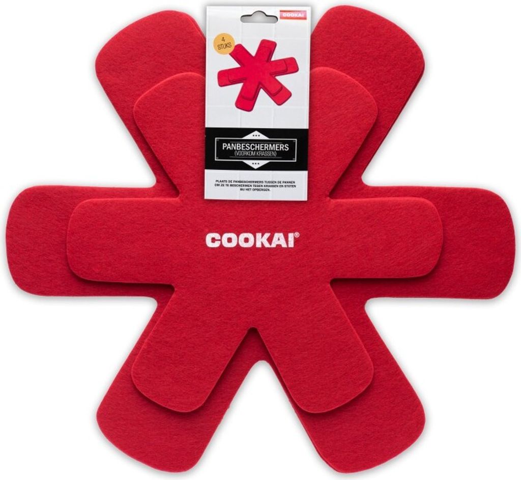 Pan protectors, set of 4, red - Cookai